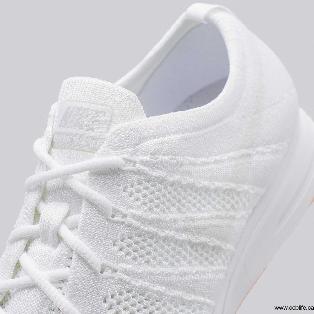 Nike Flyknit Trainer Triple White Men's Running Sh - Picture 8 of 8